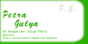 petra gulya business card